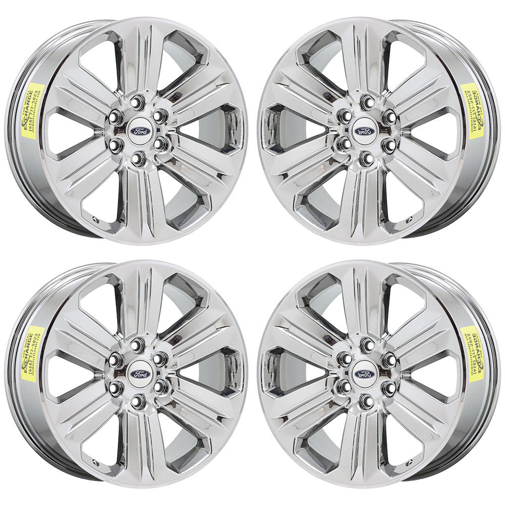 20" Ford F150 Truck Bright Chrome wheels rims Factory OEM set 4 10171 EXCHANGE